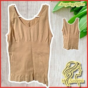 Real -Sz L / XL - Nylon spandex tummy tuck undergarment - zips your stomach flat